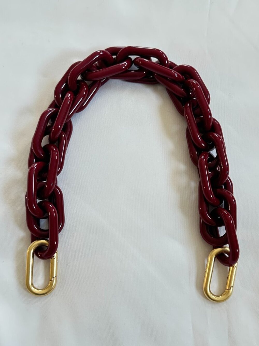 Clare V. Shortie Strap Merlot Resin Links
